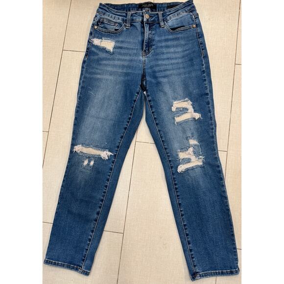 Judy Blue Boyfriend Distressed Jeans Size 27 - Picture 1 of 5
